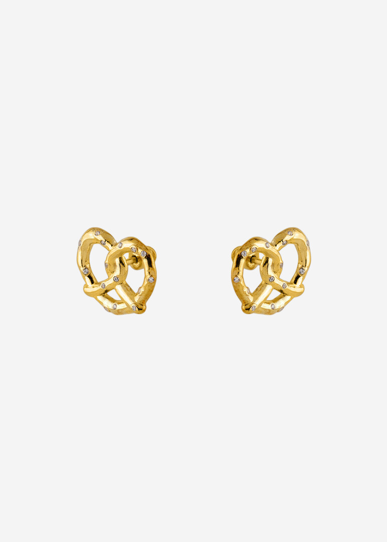 gold-plated silver stud earrings «Te be and Me»