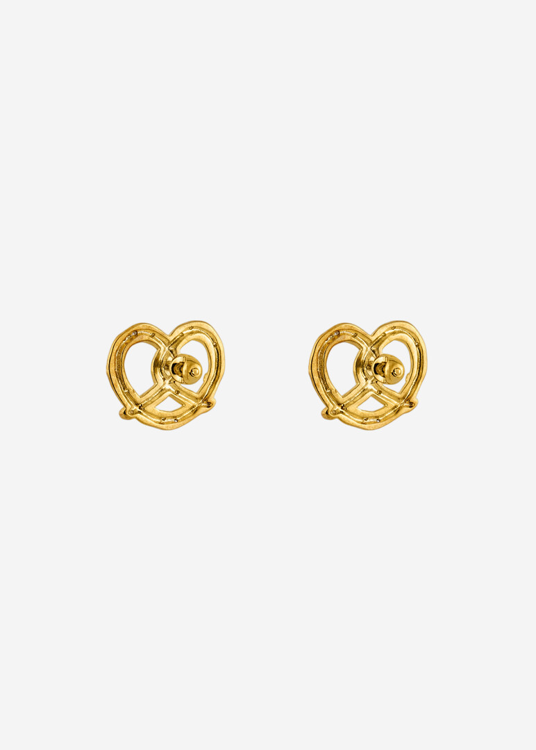gold-plated silver stud earrings «Te be and Me»
