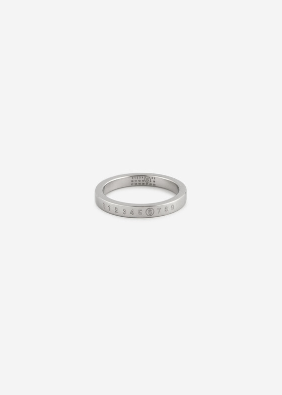 Тонкие кольца MM6 Maison Margiela Серебристое тонкое кольцо