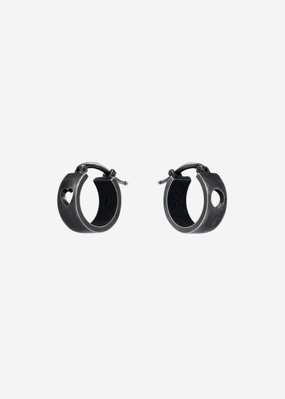 Серьги-кольца MM6 Maison Margiela Серьги-кольца с сердцами MM6