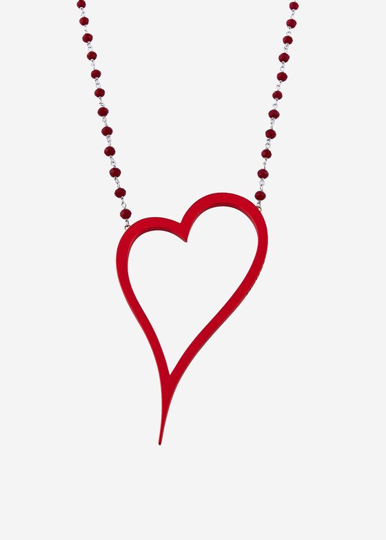 Акцентные колье Dzhanelli Jewellery Колье из серебра HEART