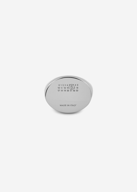 Печатки MM6 Maison Margiela Серебристое кольцо