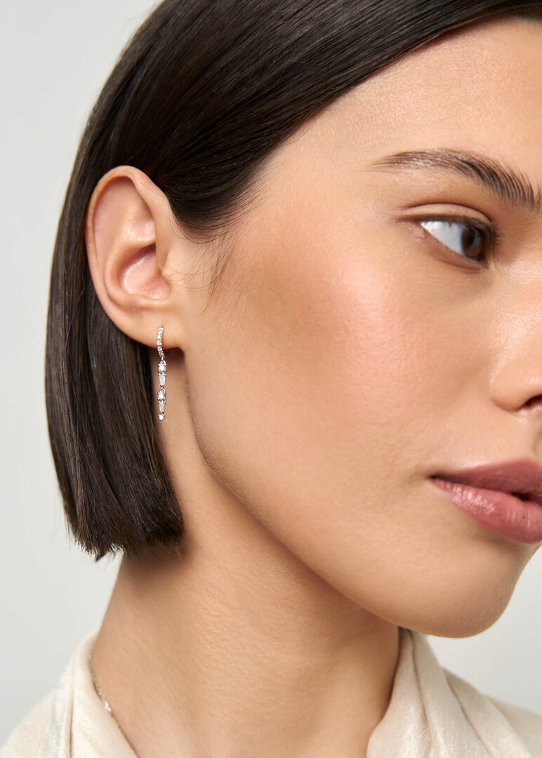 Long Diamond Earrings