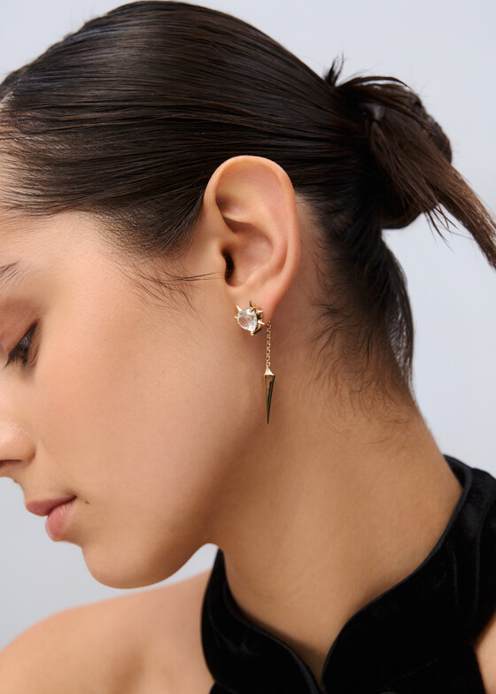 Моносерьги COBRA JEWELRY Моносерьга из золота с топазом