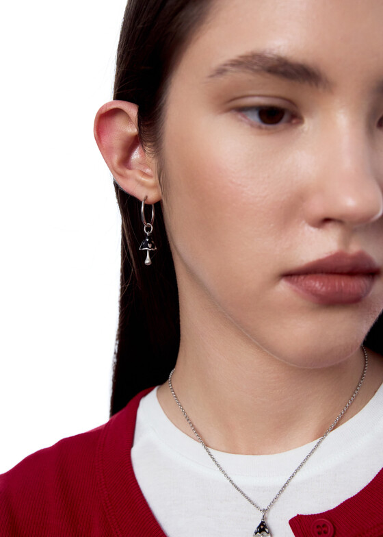 Моносерьги LUV JWL Моносерьга из серебра Mush mini