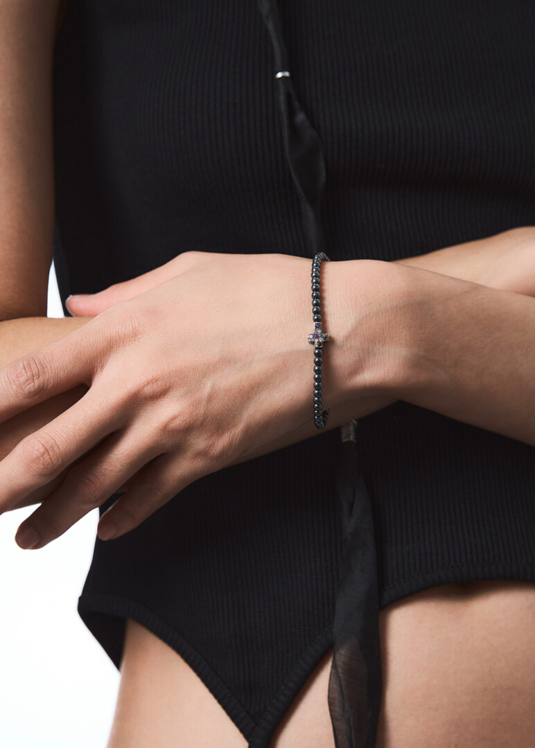 silver moissanite bracelet