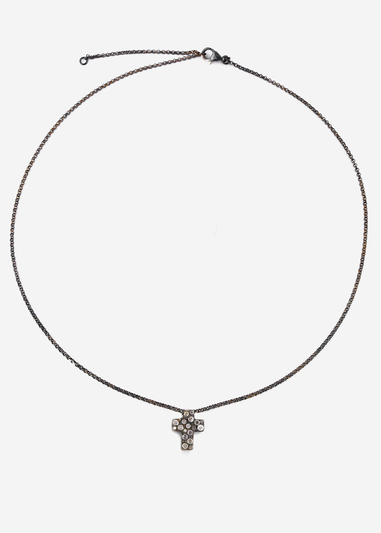 silver moissanite necklace