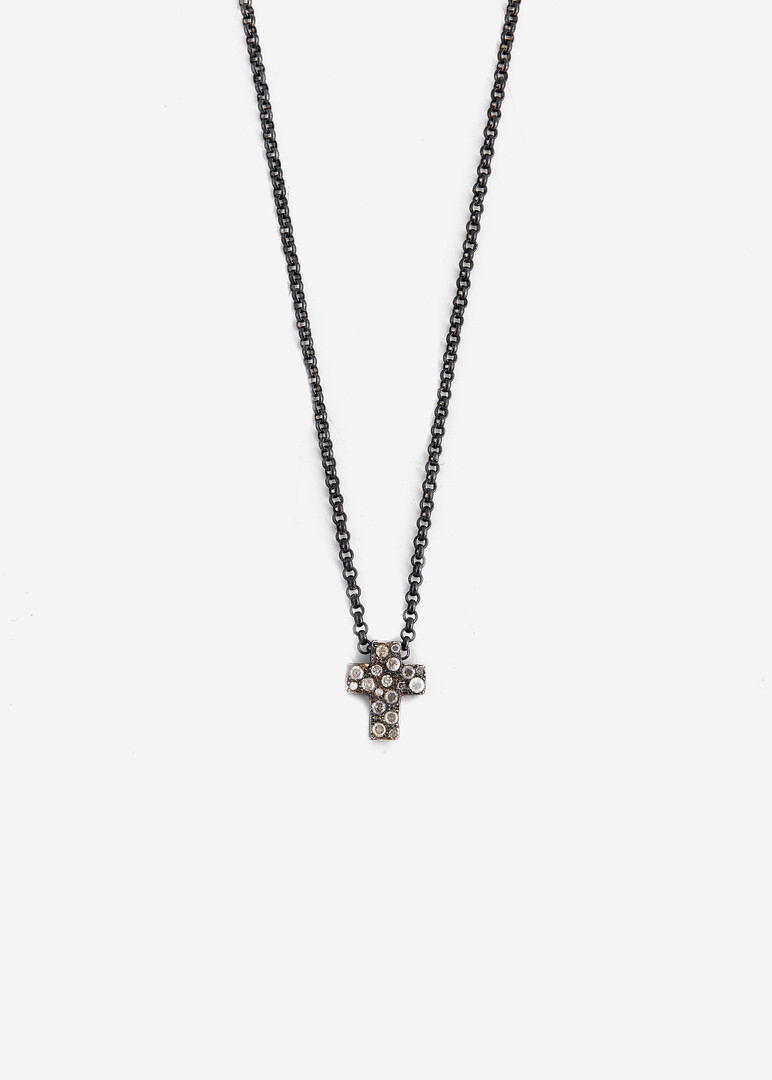 silver moissanite necklace