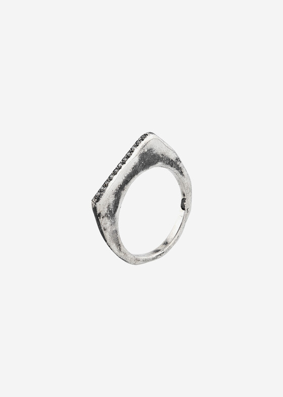 Акцентные кольца Mintaka Jewellery Кольцо из серебра с муассанитом