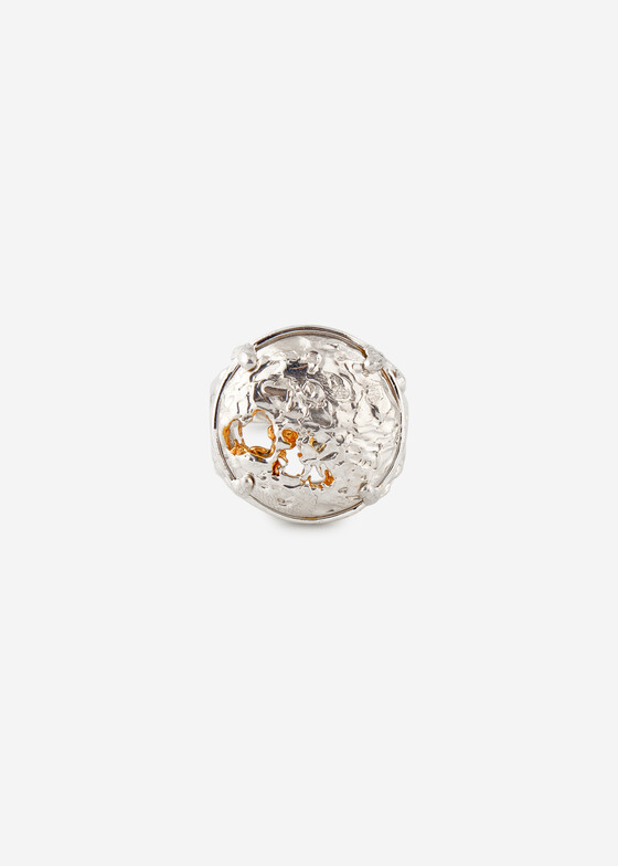 Широкие кольца Kintsugi Jewelry Кольцо из серебра с биколорным покрытием Surrender
