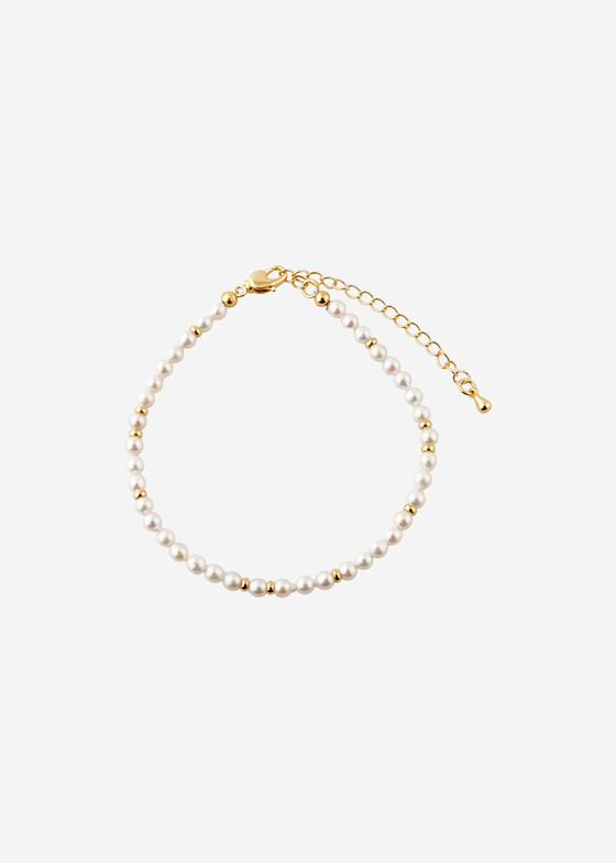 Браслеты из бусин Wisteria Gems Браслет из культивированного жемчуга с золотистыми вставками