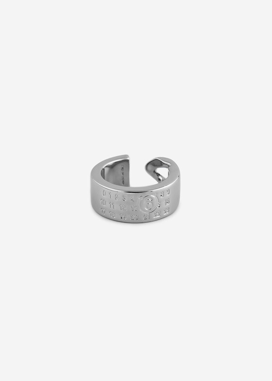 Тонкие кольца MM6 Maison Margiela Серебристое кольцо кафф