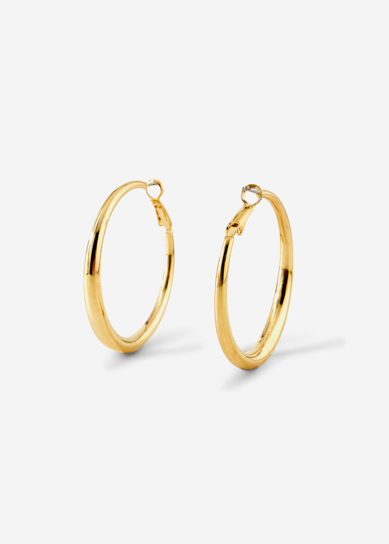 Golden Large Hoop Earrings
