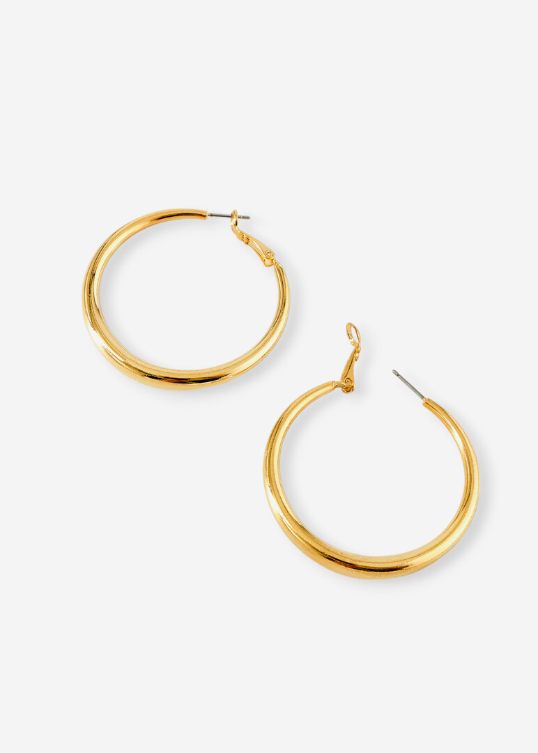 Golden Large Hoop Earrings