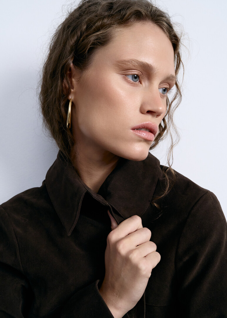 Golden Large Hoop Earrings