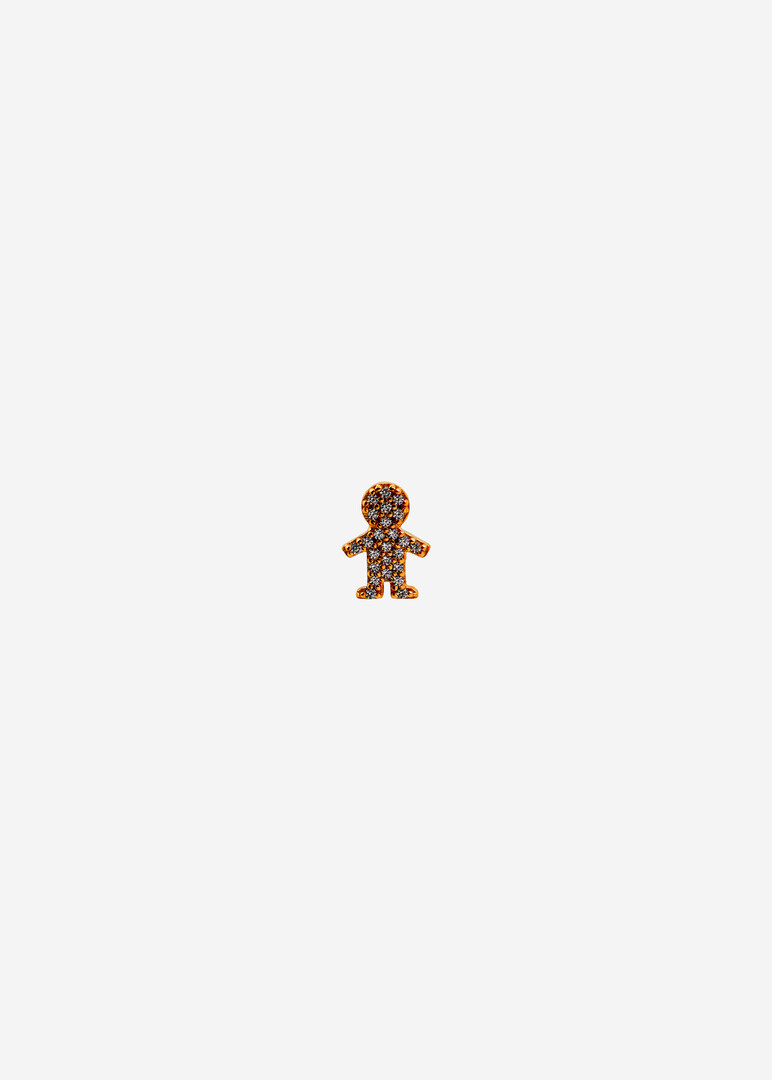 gold-plated sterling silver the child mono-earring with zirconia