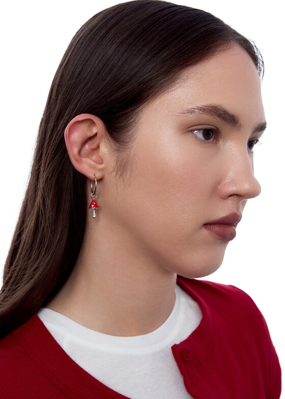 Моносерьги LUV JWL Моносерьга из серебра Mush mini