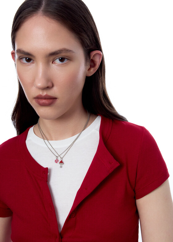 Колье с подвесами LUV JWL Кулон из серебра Rose