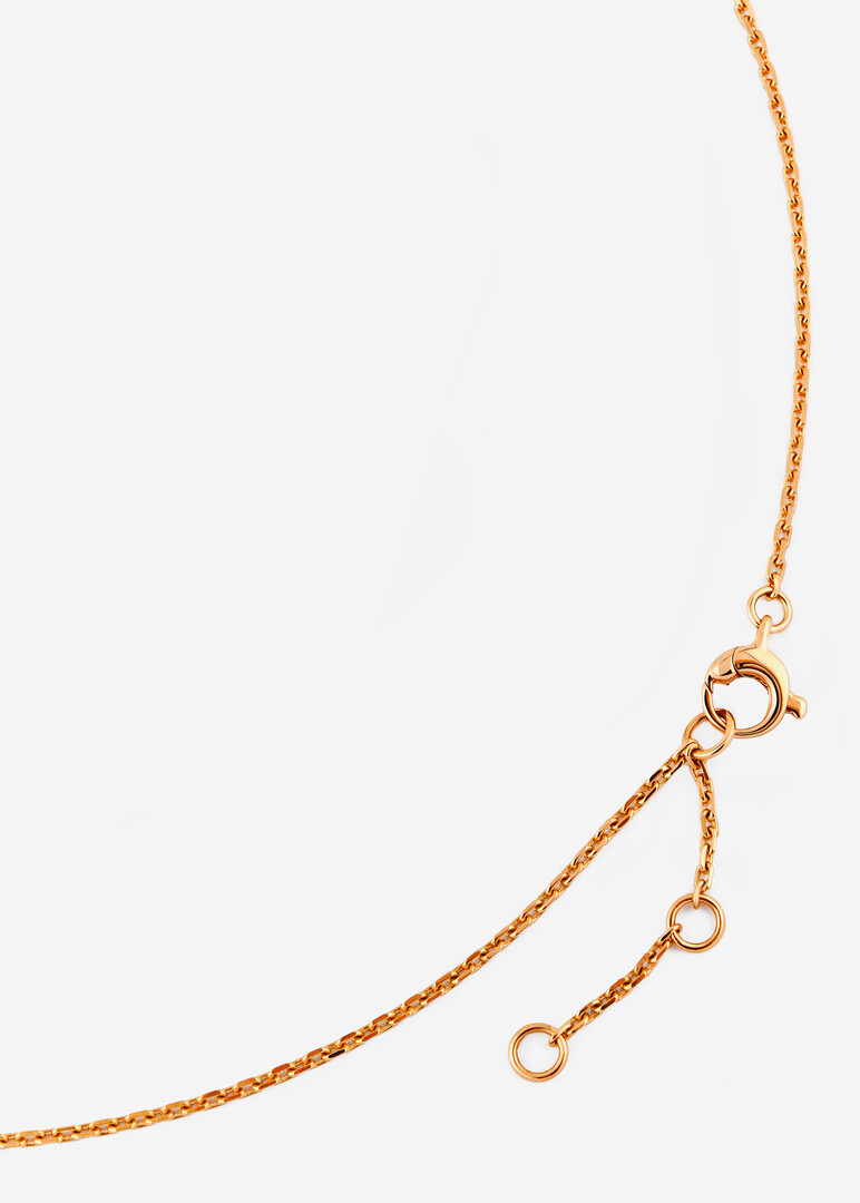 gold diamond and mother-of-pearl necklace
