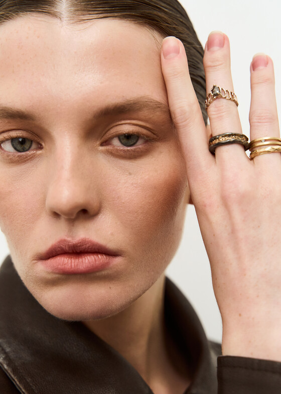 Тонкие кольца Kintsugi Jewelry Кольцо Acceptance из золота