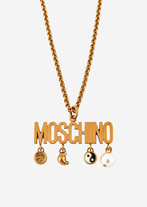 Акцентные колье Moschino Колье-цепь Moschino с подвесками