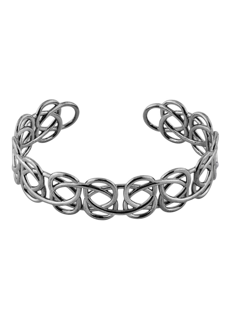 blackened silver tattoo bracelet
