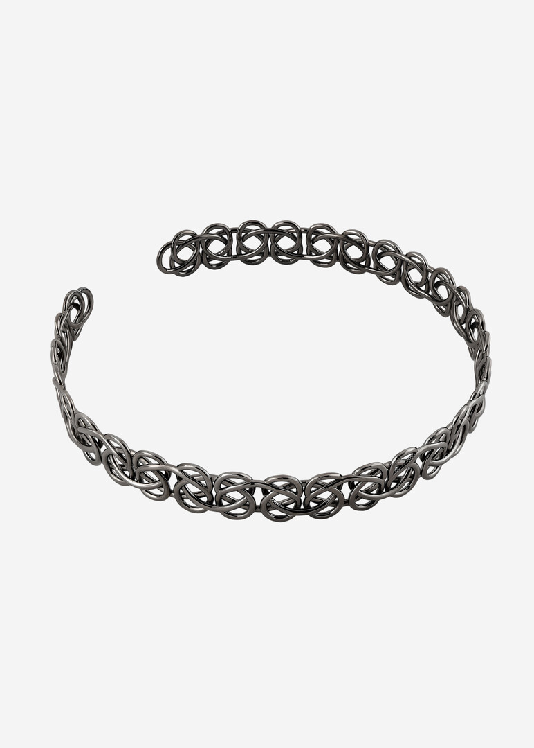 blackened silver tattoo choker