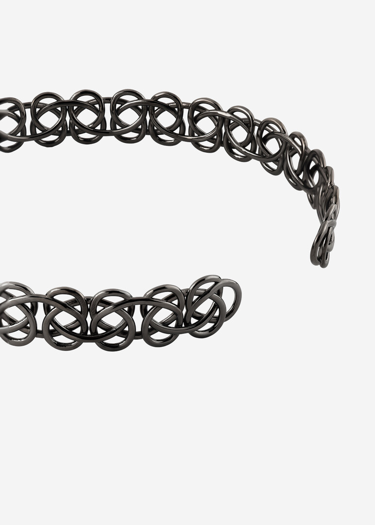 blackened silver tattoo choker