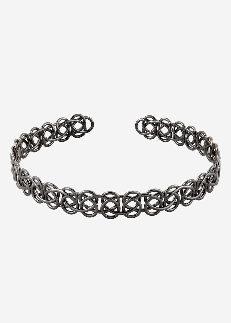 blackened silver tattoo choker