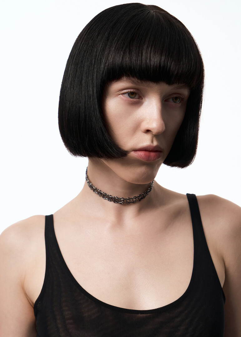 blackened silver tattoo choker