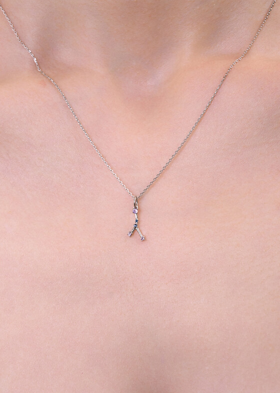 Колье с подвесами Wisteria Gems Колье с подвеской из серебра «Рак»