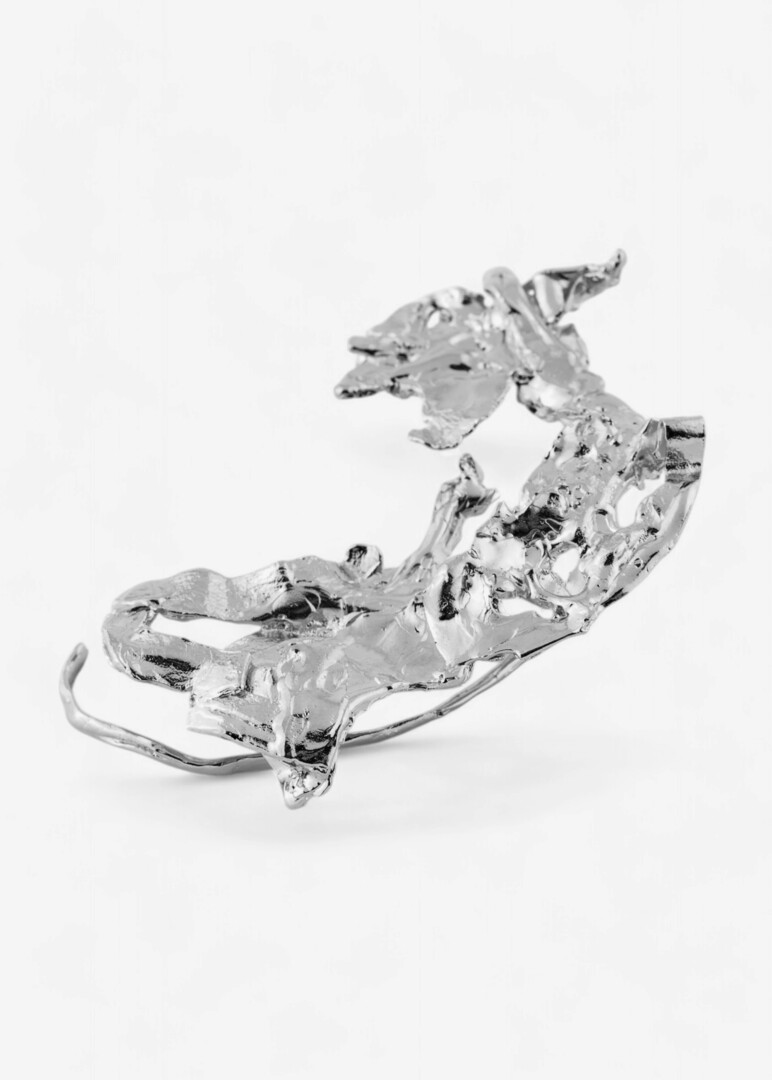 Серебристый кафф Sea shell
