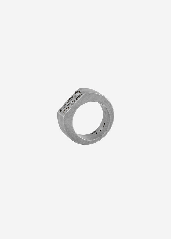 Широкие кольца Parts of Four Кольцо из серебра с лабораторными бриллиантами Crescent Plane Ring