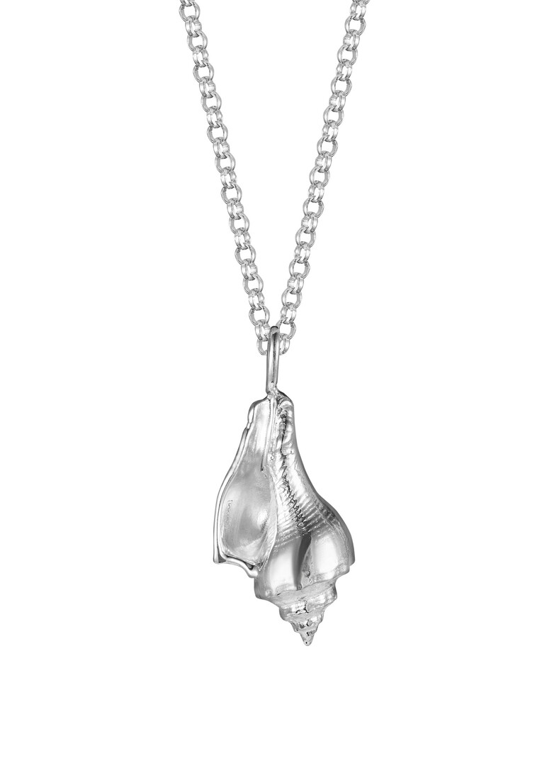 Подвеска на цепочке из серебра Conch Shell mini
