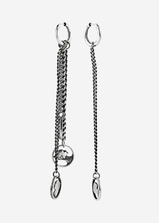 Длинные серьги Ann Demeulemeester Серьги из серебра EBBY COIN SIGNET