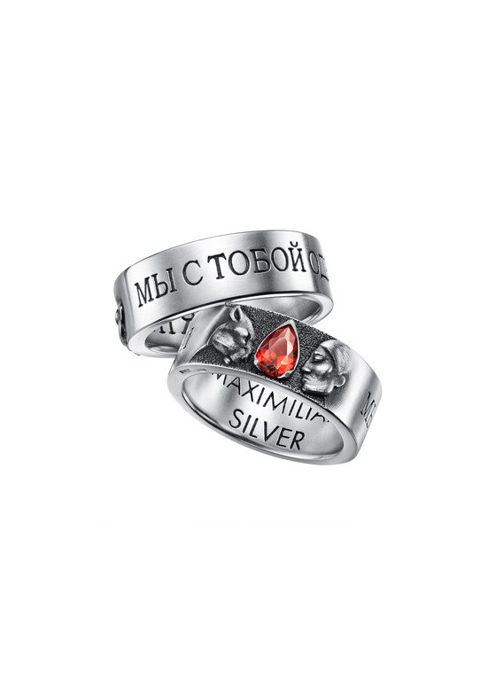Широкие кольца Maximilian Silver Label Кольцо «Мы с тобой одной крови. Ты и я!»