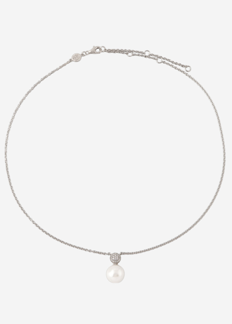 Necklace made of silver with cubic zirconia