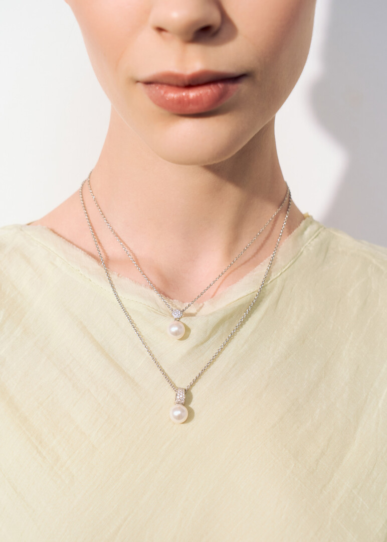 Necklace made of silver with cubic zirconia