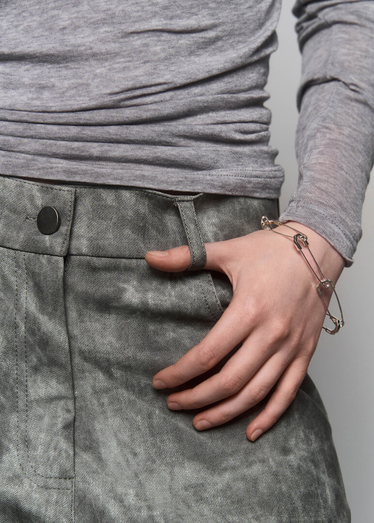 Silver Blade Pins Bracelet