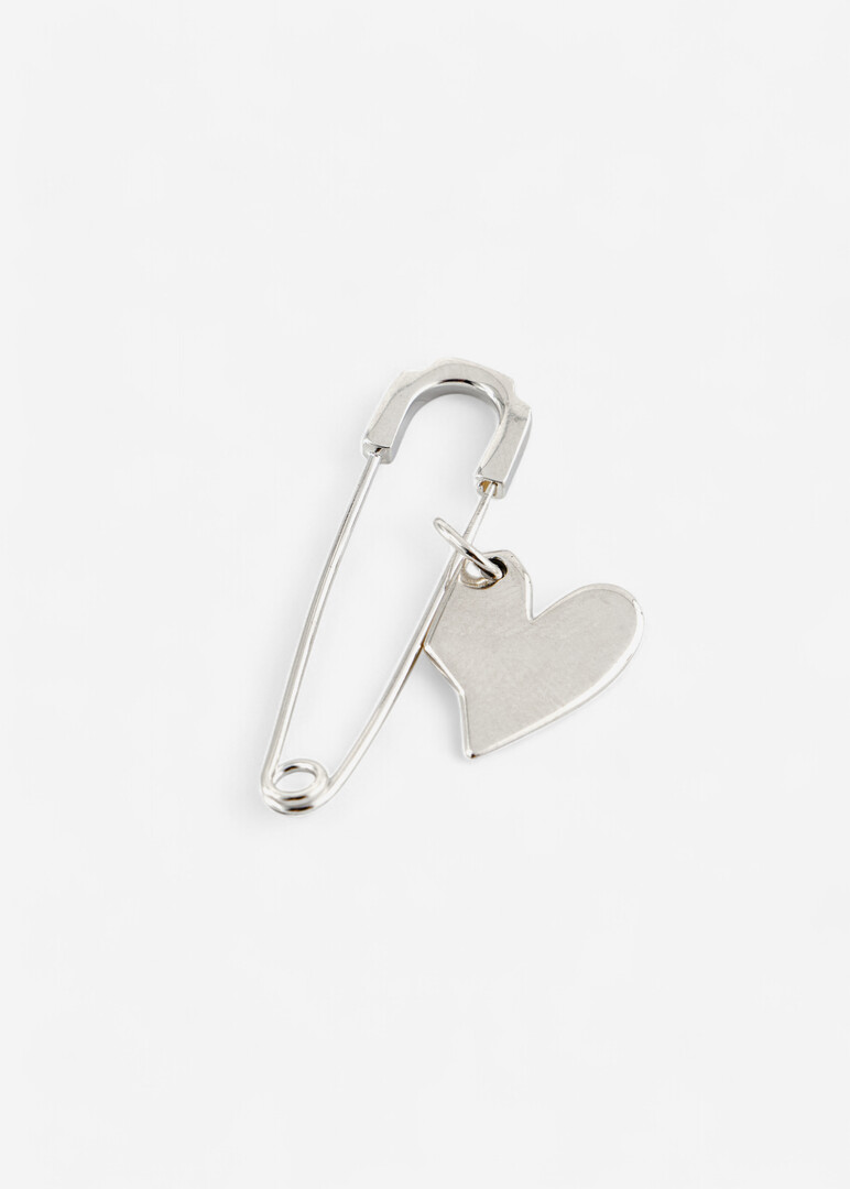 Подвеска из серебра blade pin + solid heart