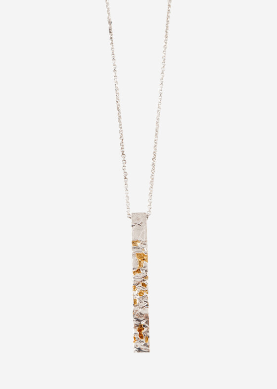 Кулоны и подвески Kintsugi Jewelry Биколорное колье с подвеской из серебра Surrender
