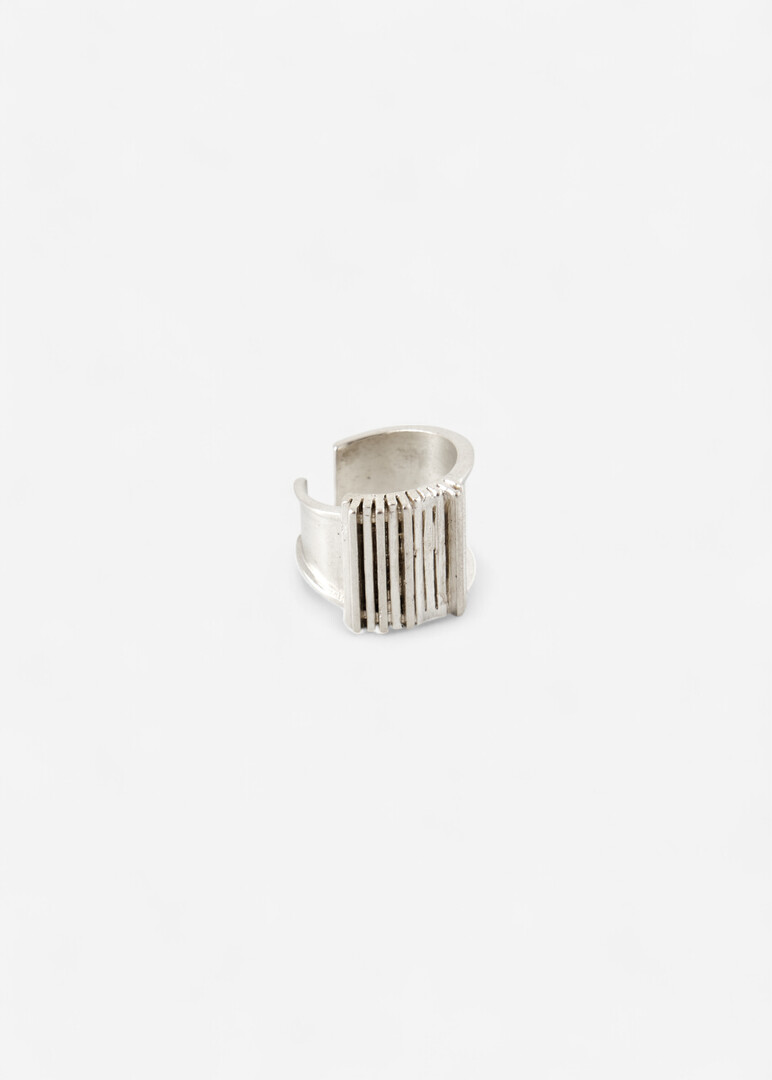 Cuff made of silver S Brutalism V.1