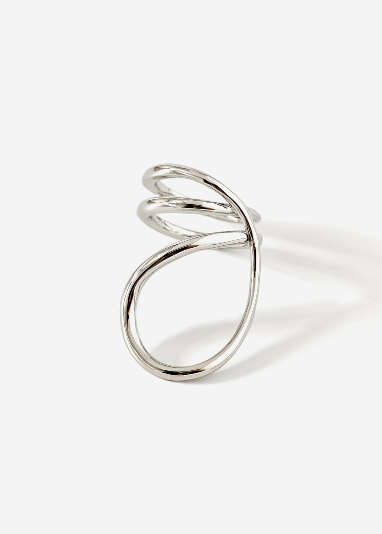 Silver Curled Ring