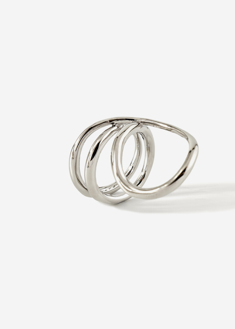 Silver Curled Ring