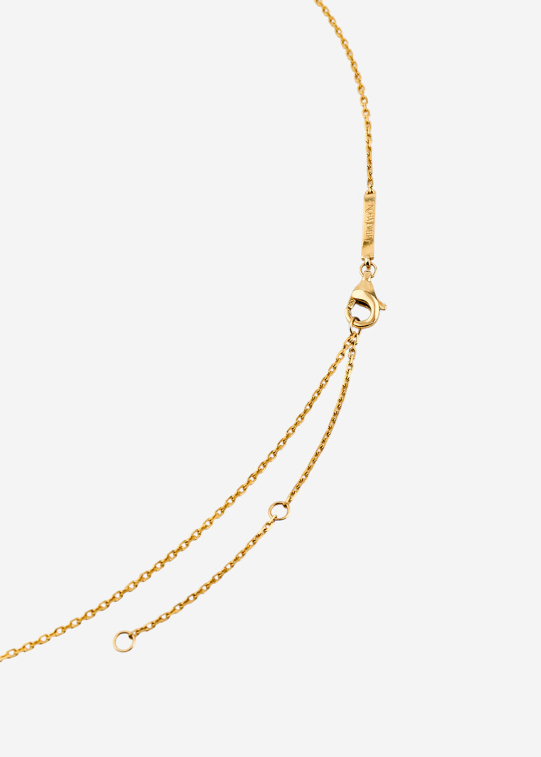 gold pendant on a thin chai
