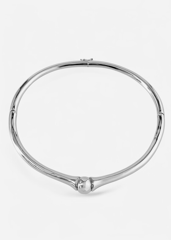 Жесткие чокеры Caviar Jewellery Серебристое колье Bubble World