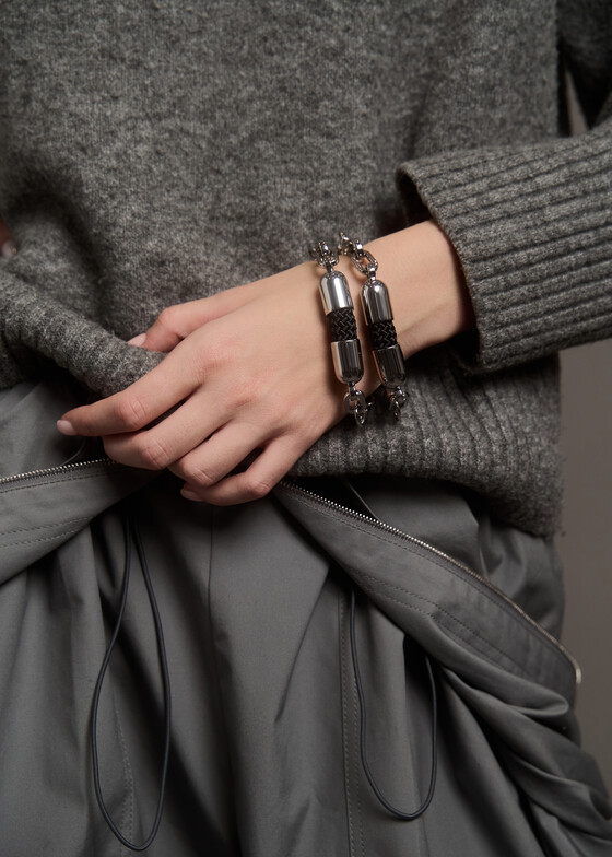 Браслеты-цепи TATI YORK Цепь TATI YORK Mana Band Black Silver