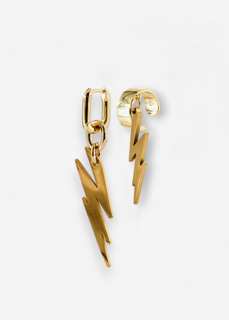 Angry Zeus Gold Gold Earrings
