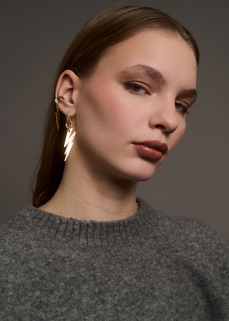 Angry Zeus Gold Gold Earrings