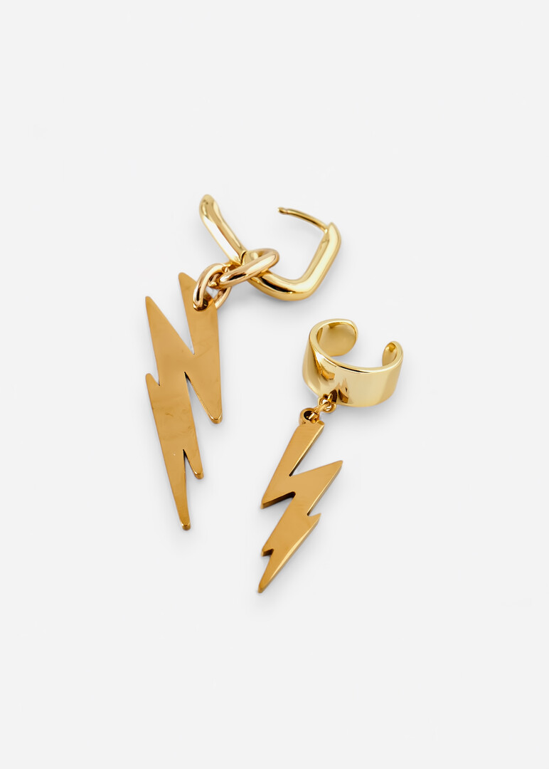 Angry Zeus Gold Gold Earrings